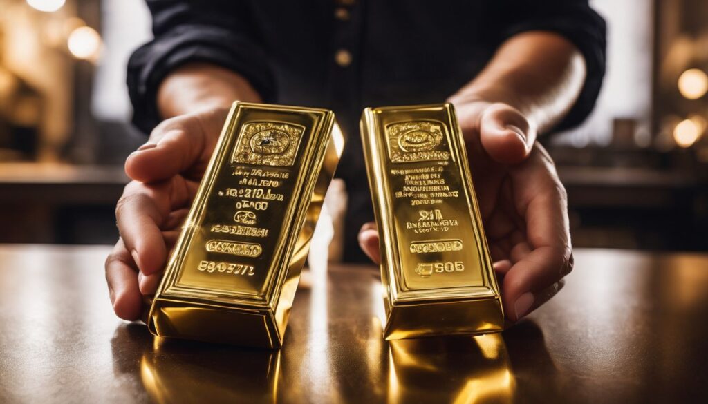 Op deze foto zie je fysiek goud als voorbeeld van beleggen in goud